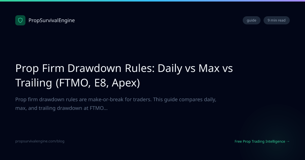 Prop Firm Drawdown Rules: Daily vs Max vs Trailing (FTMO, E8, Apex ...