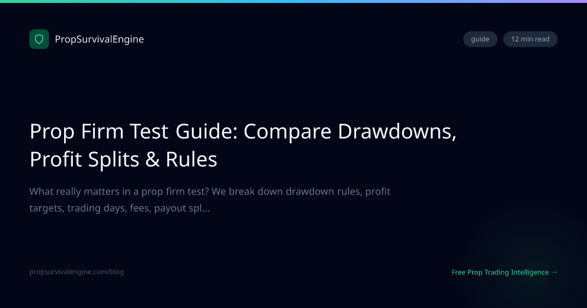 Prop Firm Test Guide: Compare Drawdowns, Profit Splits & Rules ...
